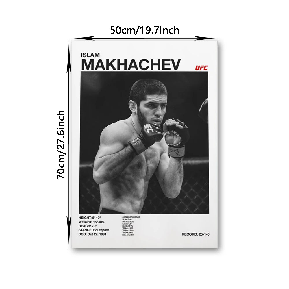 MMA Boxing Fighting Star Canvas Wall Art Print Poster
