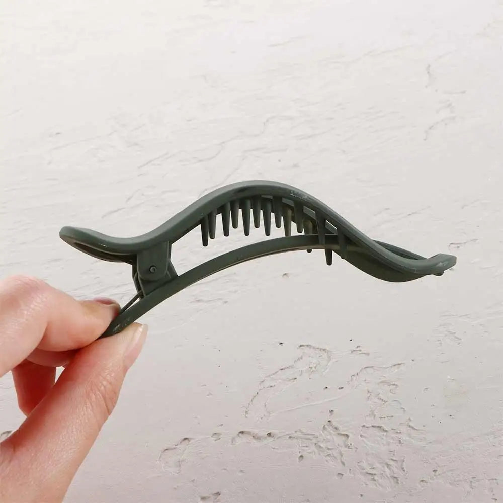 Large Matte Candy Color Hair Claw – Simple Plastic Duckbill Clip for Women and Girls