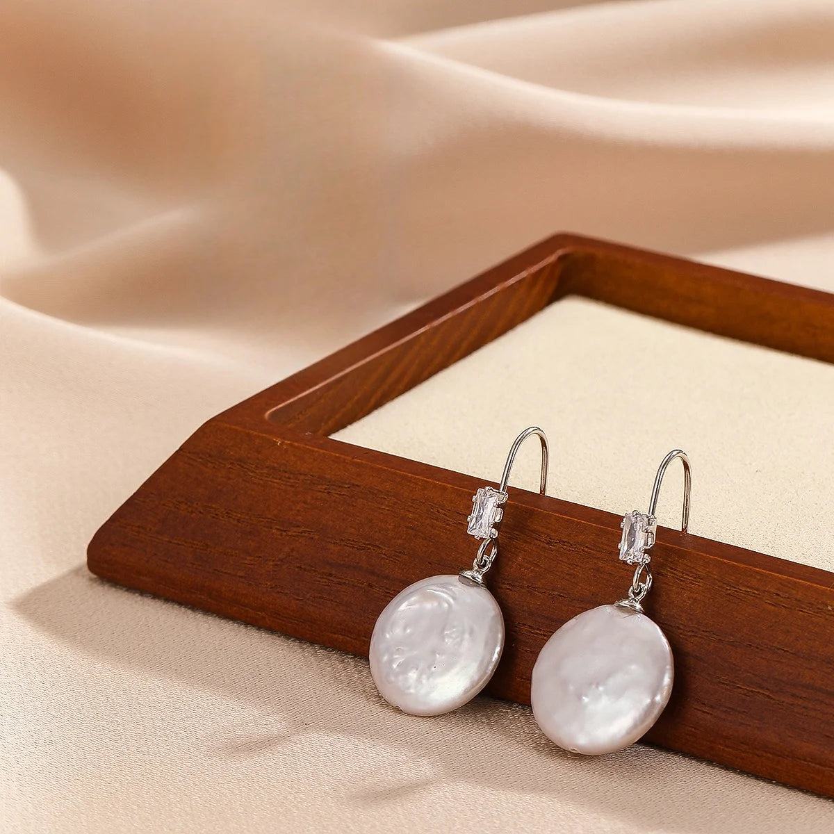 Silver Pearl Earrings