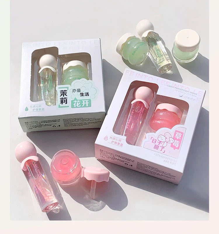 Strawberry Lip Balm Set