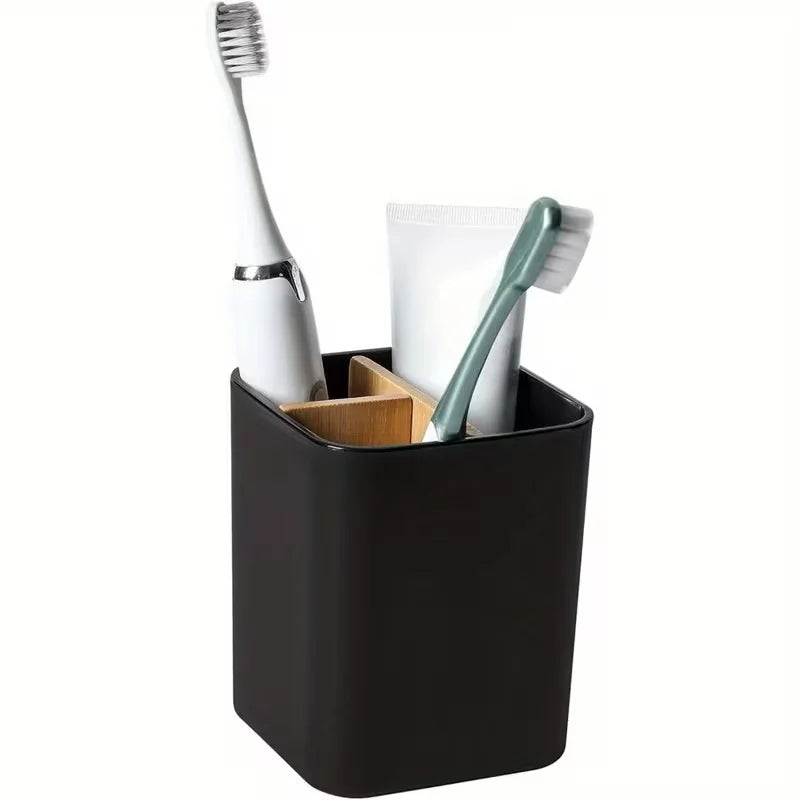 Bathroom Organiser Made of with Three Compartments for Toothbrushes And Toothpaste, Suitable for Electric Toothbrushes