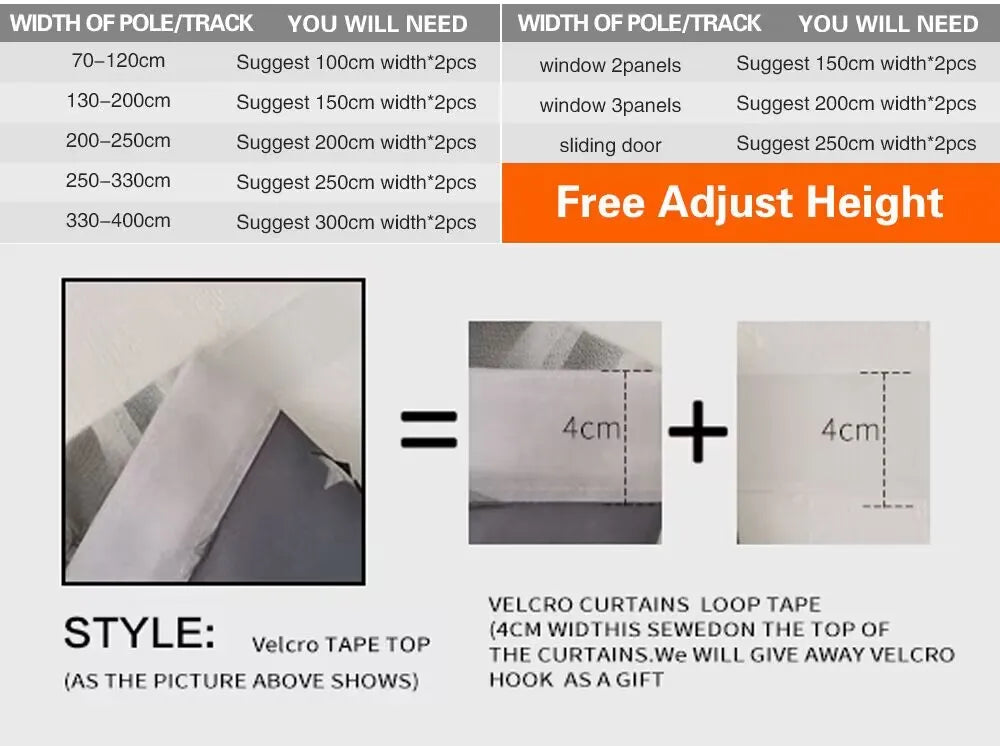 Vertical Stripe Design White Curtains