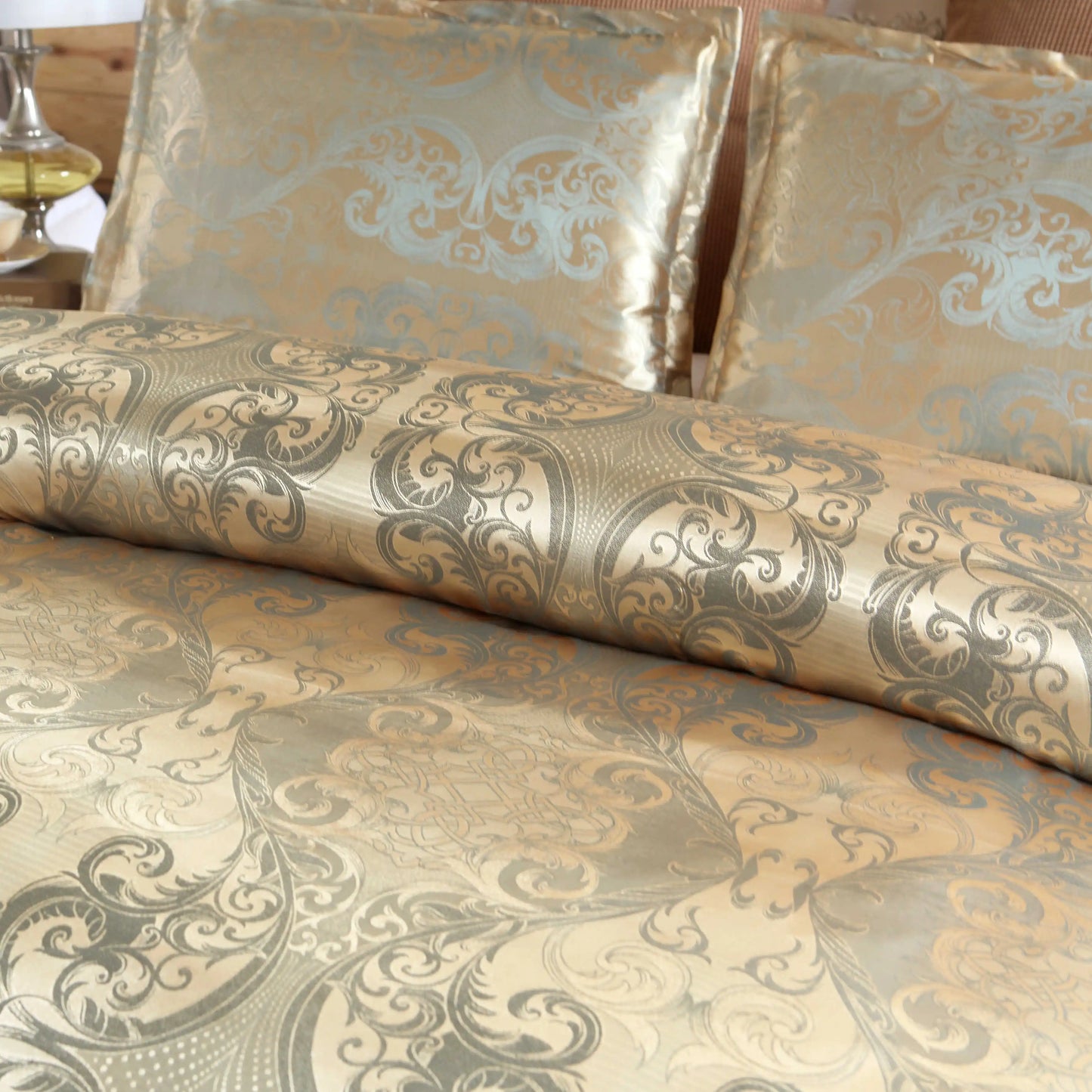 Floral Jacquard Satin Duvet Cover