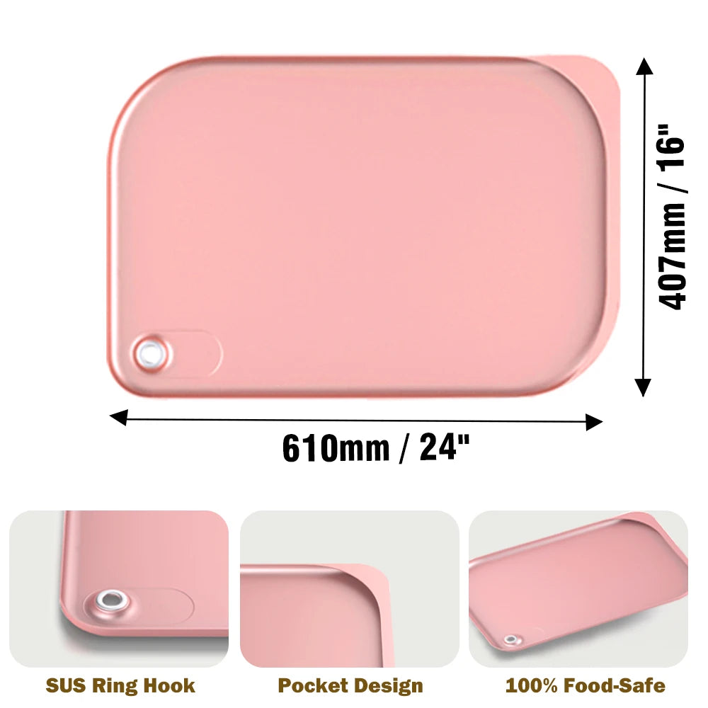 FURPIPI Pet Feeding Mat with Pocket High Raised Edges Thicker BPA Free Silicone Waterproof Pet Feeding Mat for Pet Bowl Feeder