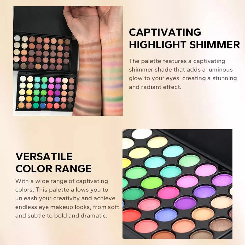 Colours Pearlescent fine Glitter Eyeshadow Palette