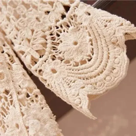 Casual Long Sleeve Lace Cardigan