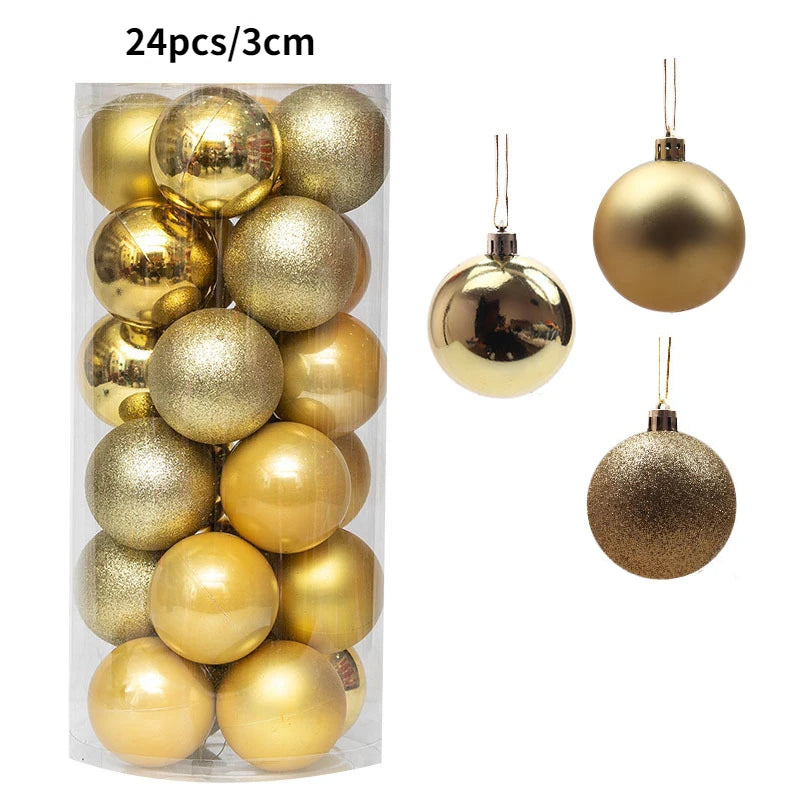 24-36Pcs Xmas Tree Balls Decorations