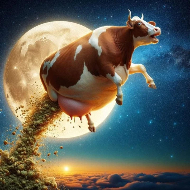 Cute Cow DIY Diamond Painting Kit Funny Ox Animals Pictures Diamond Embroidery Mosaic Oil Painting Handicraft Home Decor