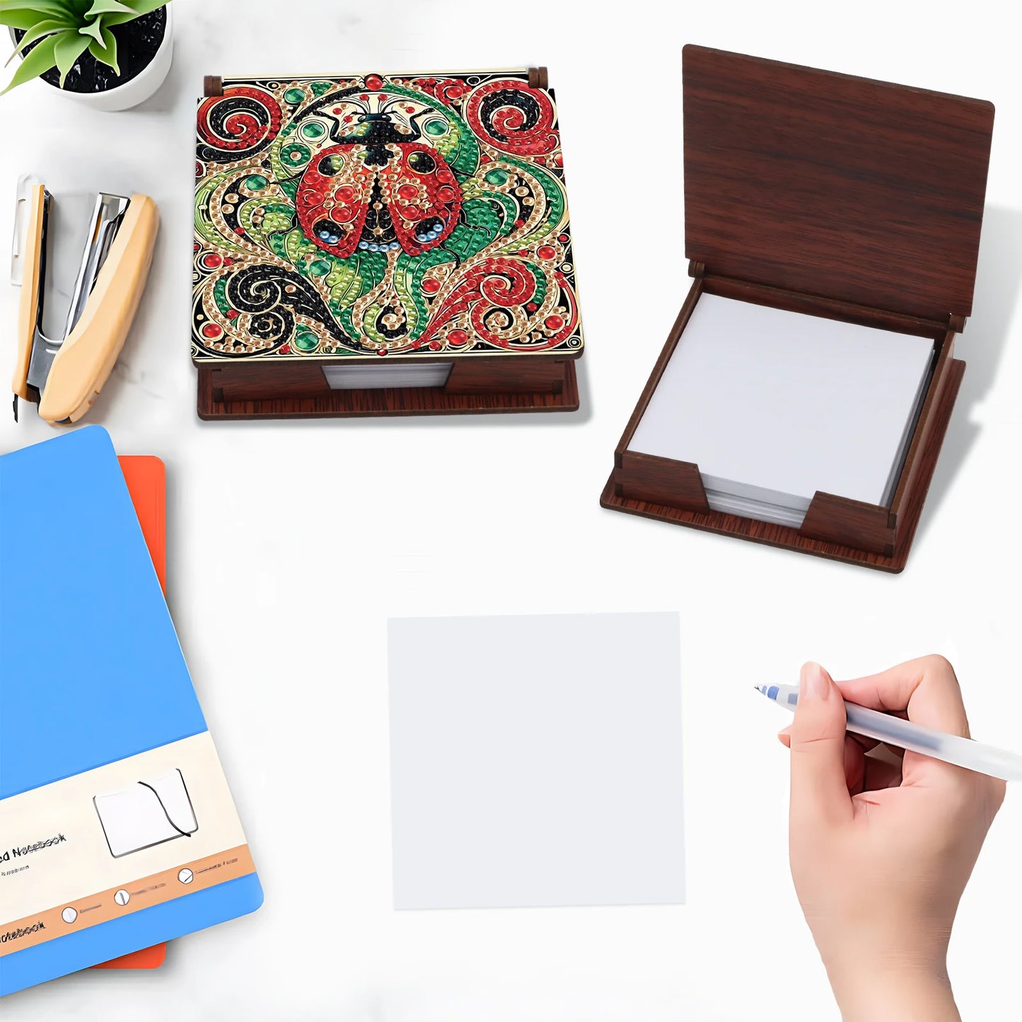 Special shaped Diamond Art Painting Sticky Note Box kits,Animal Fairy partial Diamond Art note box for Home Office decorate Gift