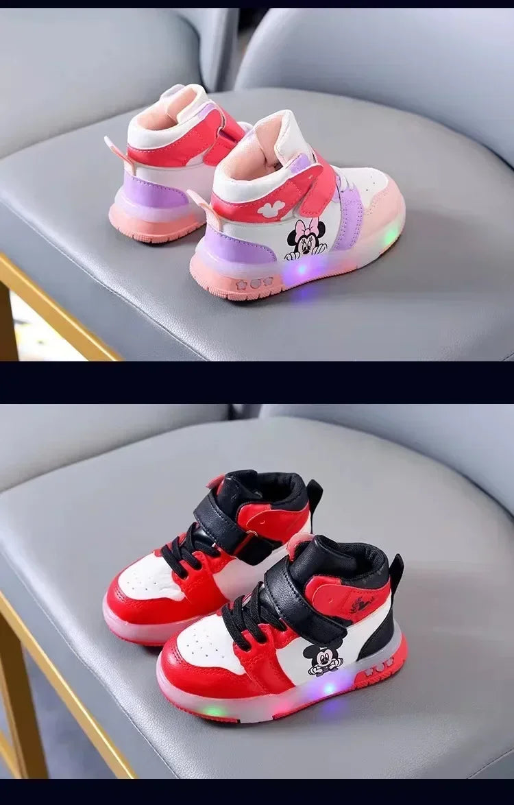 Mickey Mouse LED Shoes – Fun Casual Trainers with Light-Up Soles