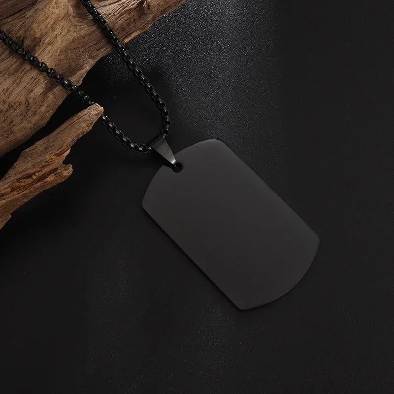 Titanium Steel Dumbbell Necklace
