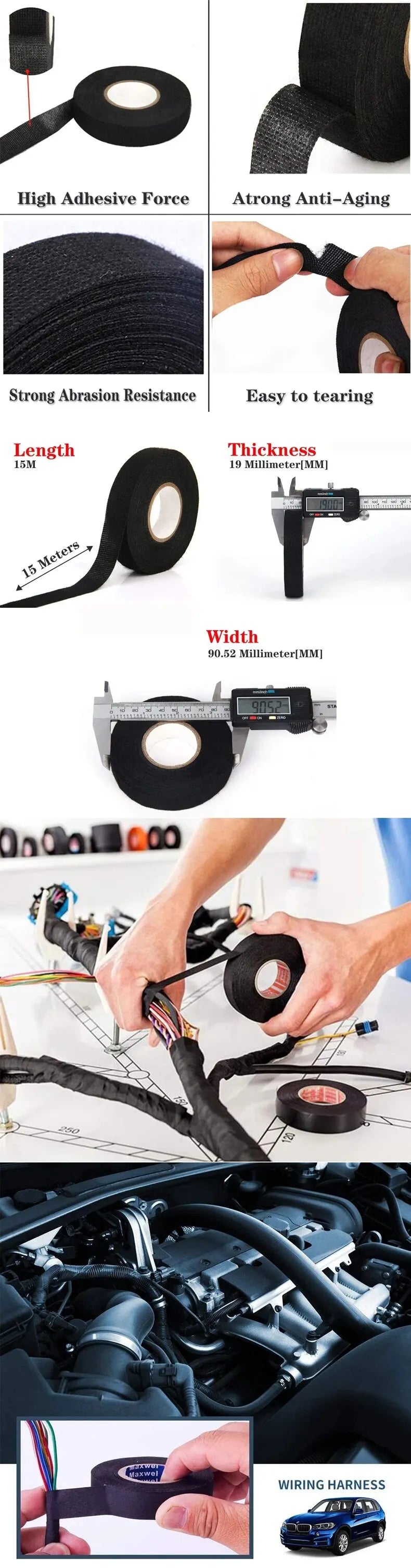 15 Meter Heat-resistant Flame Tape