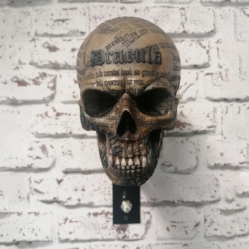 Motorcycle Helmet Skull Holder Helmet Storage Rack Wall Mount Hat Rack Resin For Coats, Caps, Baseballs And Rugby Helmet