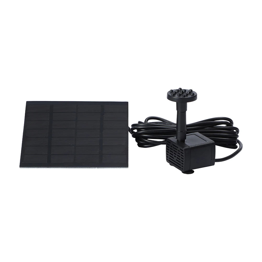 Solar Water Pond Pump Multifunctional with 6 Nozzles Aquarium Wave Maker Decorative Props Portable for Pool Fountain Submersible
