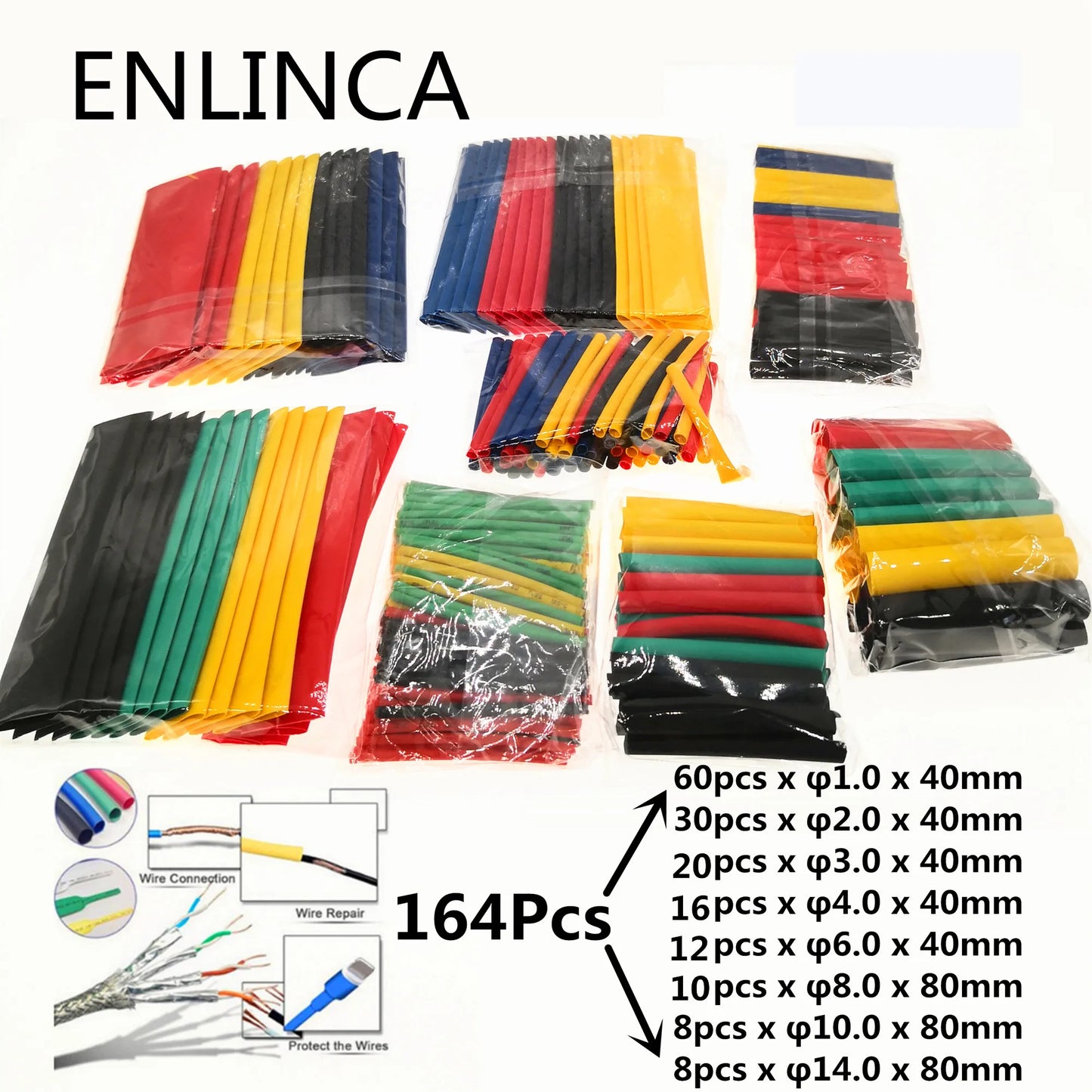 Heat-Shrink Tubing Shrink Wrapping Electrical Kit Connection Sleeving