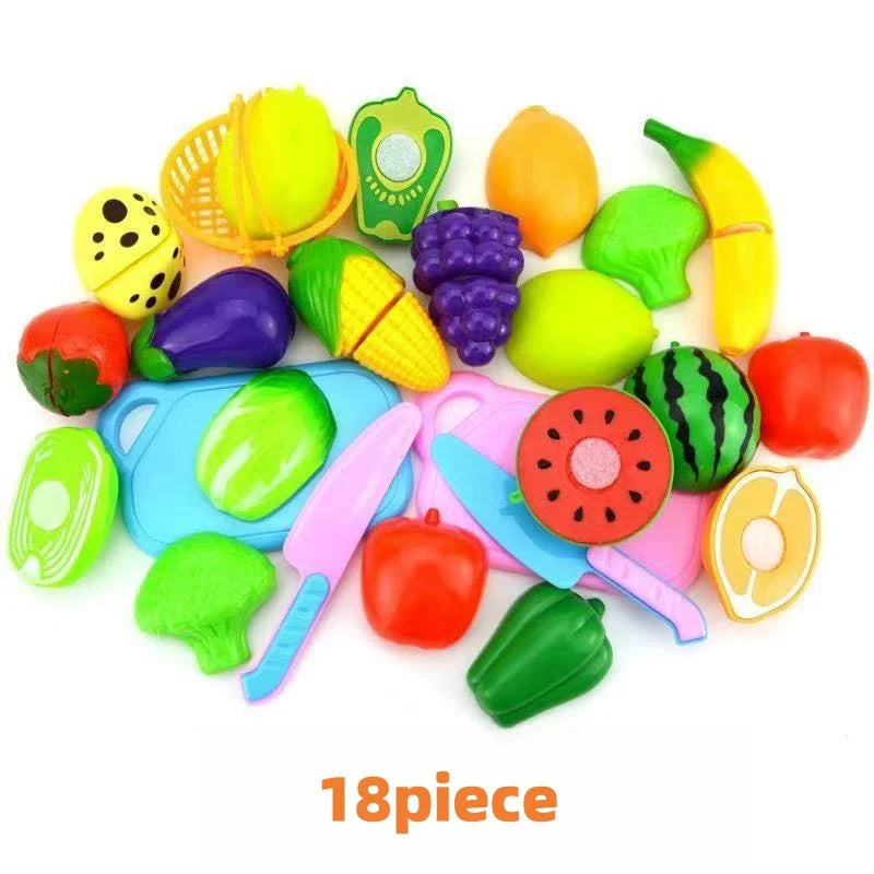 Children Toys Cutting Fruits and Vegetables Set for Kids Pretend Play Simulation Kitchen Toy Montessori Baby Toys for Girls Boys