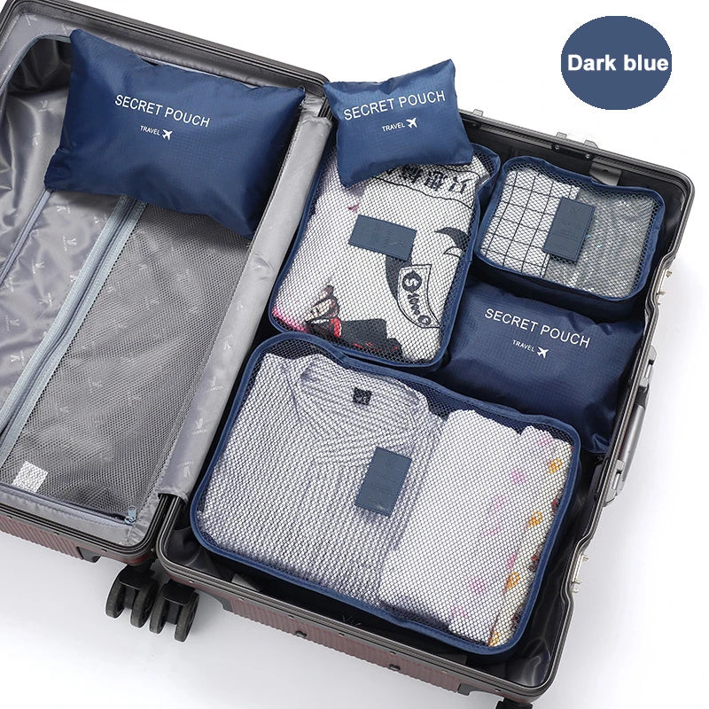 6Pc Travel Clothes Storage Bags