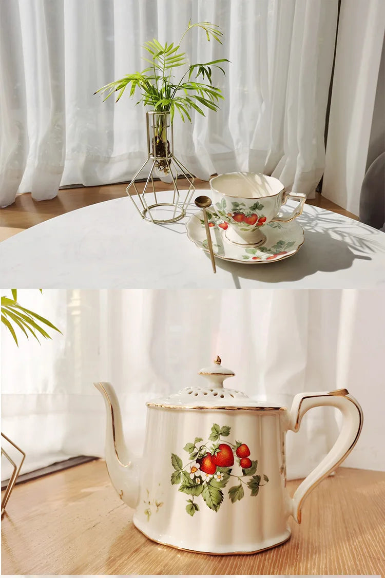 European Retro Coffee Cup & Saucer Set