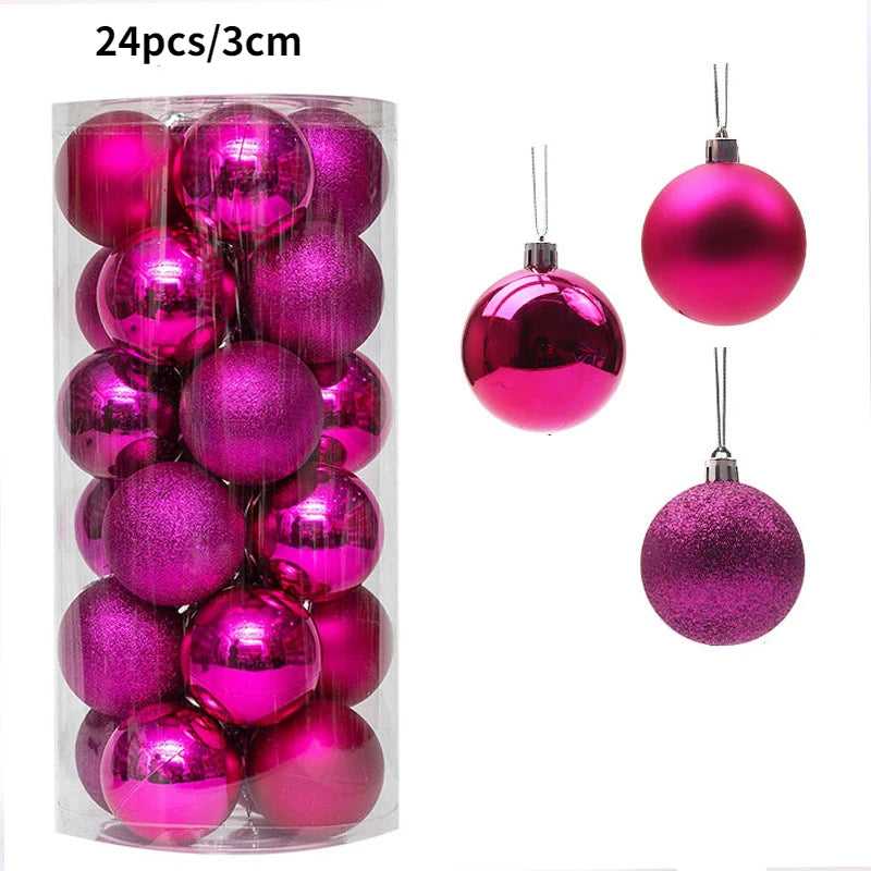 24-36Pcs Xmas Tree Balls Decorations