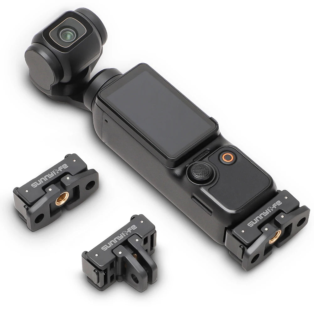 Quick Release Magnetic Mount Adapter 1/4 Screw Foldable Extension Bracket Tripod Adapter for DJI Osmo Pocket 3 Camera
