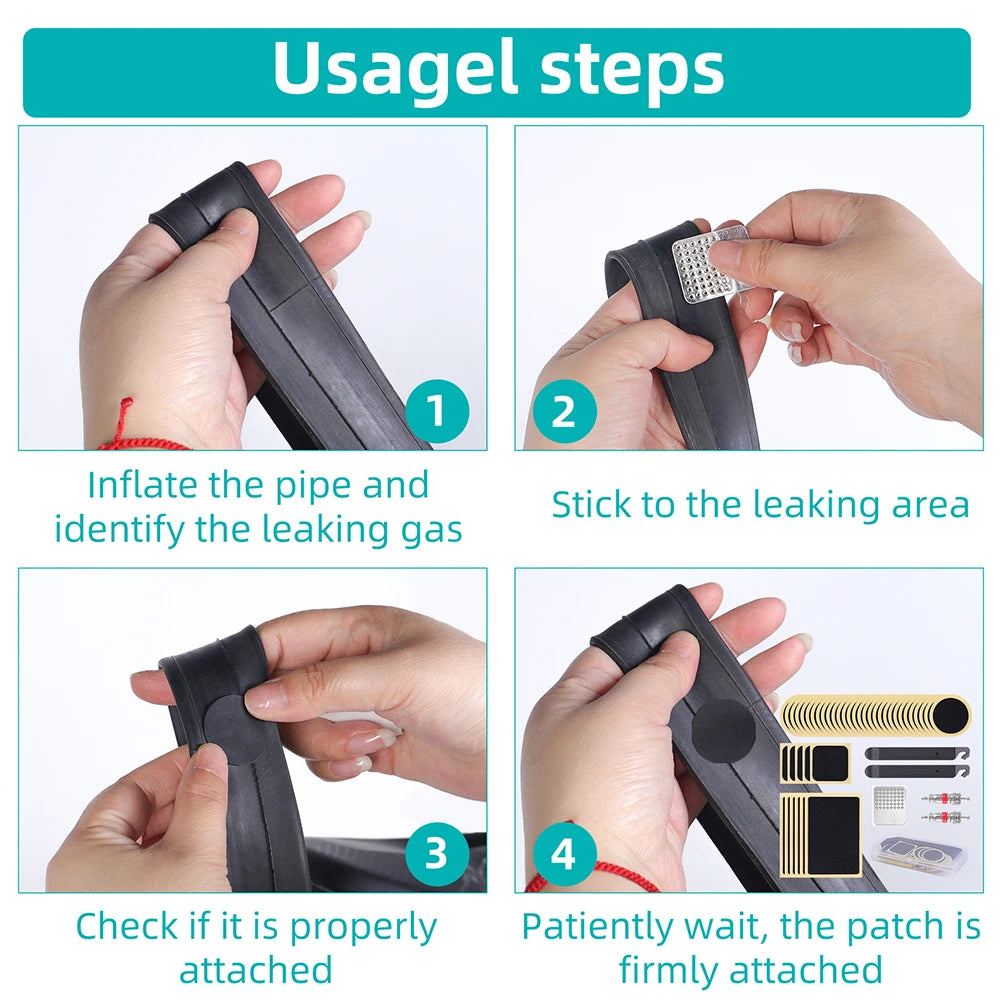 Bicycle Tire Repair Tool Glue Free Tire Patch Bike Flat Tire Repair Kit Rubber Puncture Patches Mountain Bike Accessories
