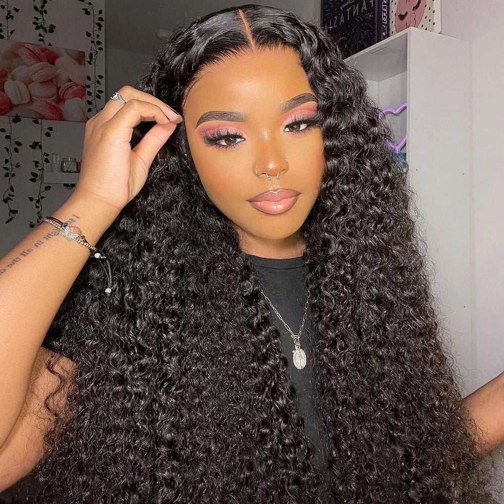Deep Wave 250% High Density 13x6 HD Lace Frontal Human Hair Wig Brazilian Curly Water Wave Lace Frontal Wigs For Women CEXXY