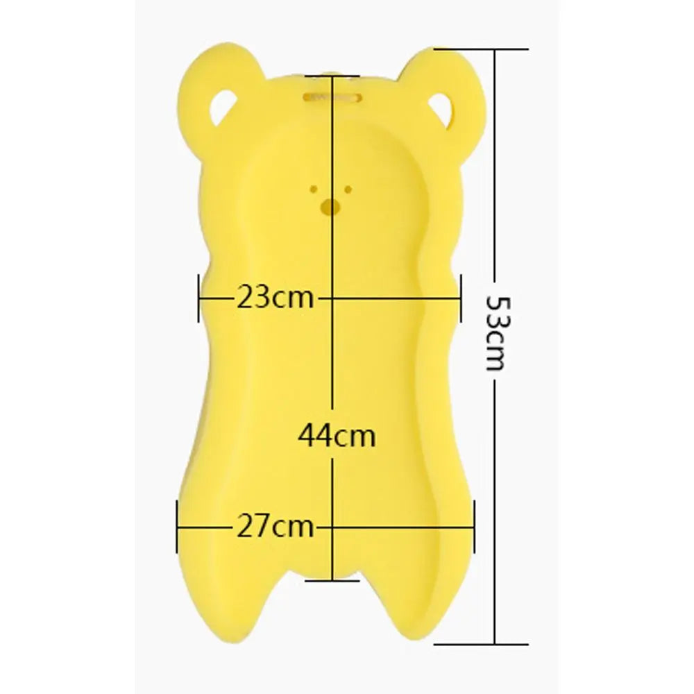 Cute Foldable Bear Sponge Foam Security Bathtub Set Pad Baby Bath Cushion Shower Support Mat Newborn Shower Cradle