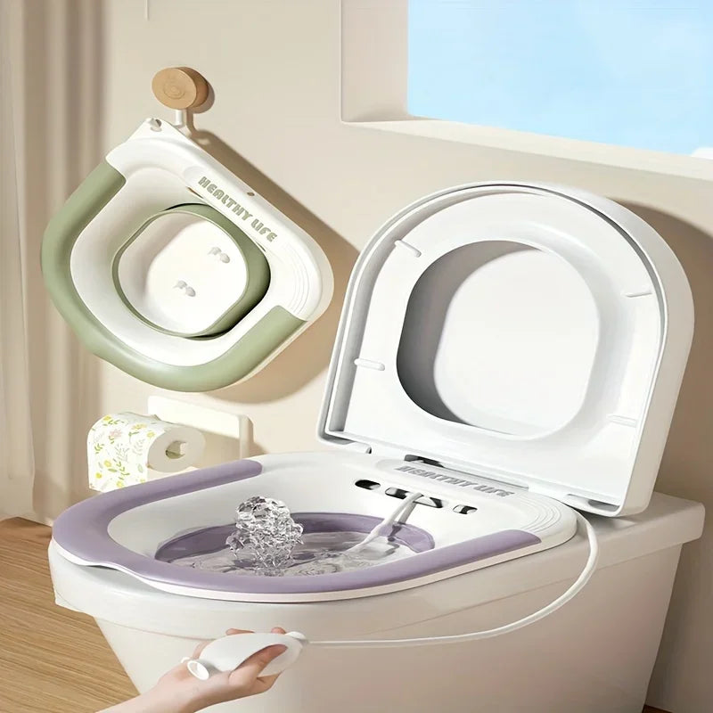Folding Sitz Bath Basin No Squatting Gynecological Postpartum Nursing Bath Basin Home Pregnant Women's Buttocks Washing Basin
