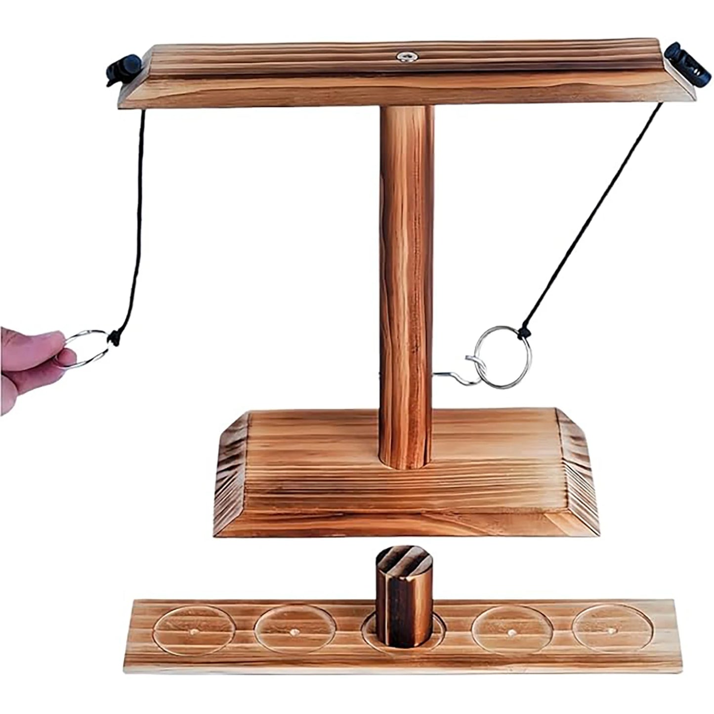 Wooden toys for throwing rings, board games for adult gatherings and parties, interactive board games for two people