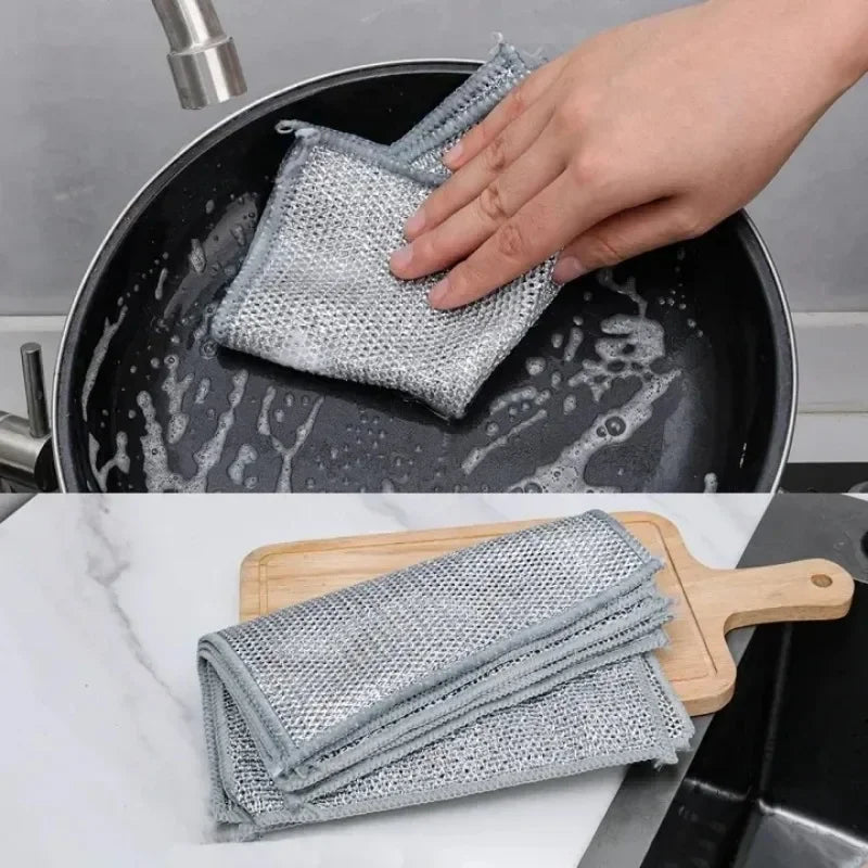 Thickened Steel Wire Cleaning Non-Scratch Cloth