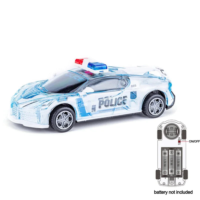 Children Toys Cars Cool Universal Wheel Toy Car with Sound Electric Inertial Toy Sports Car Glowing Toy Car Kids Boy Toys Gift