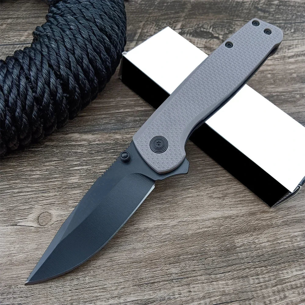 Bearing Survival Flipper Pocket Knife Hunting Camping Edc Self Defense D2 Blade Fiberglass Handle Military Tactical Folding Tool