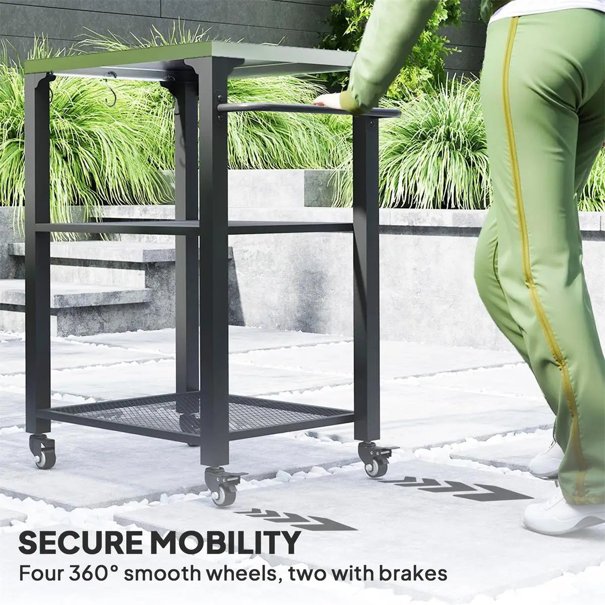Multi-Functional Camping Cart & Grill Cart - Portable Outdoor Utility Trolley for Adventures