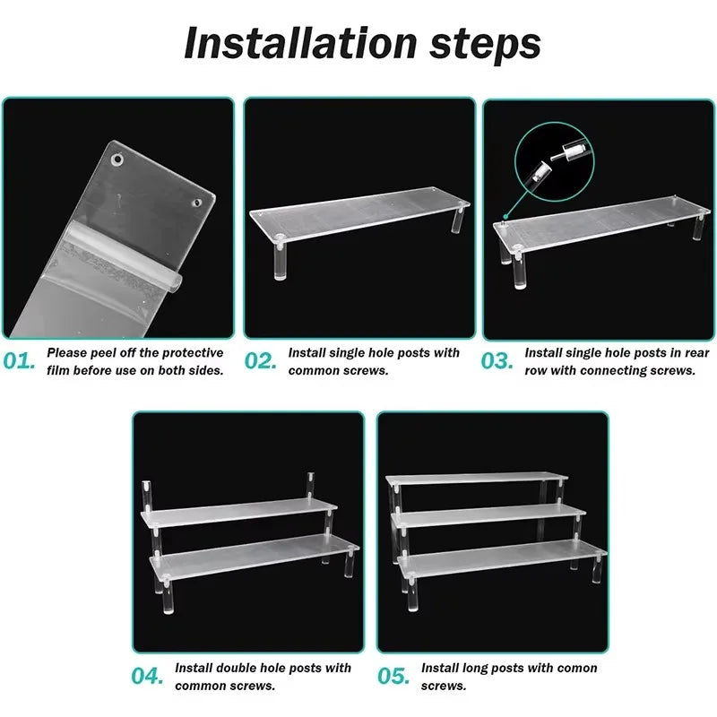 1-5 Tier Acrylic Display Stand