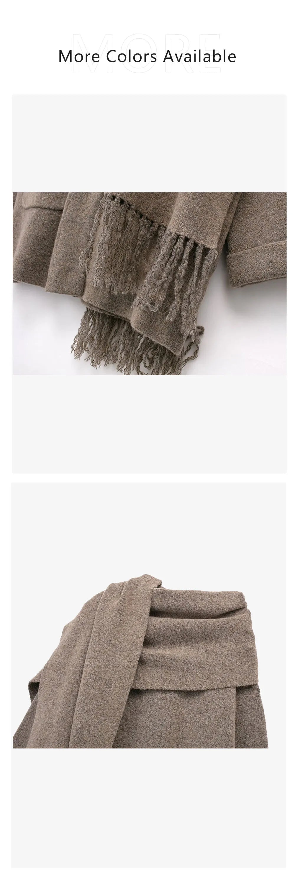 Women's Scarf Short Knitted Coat