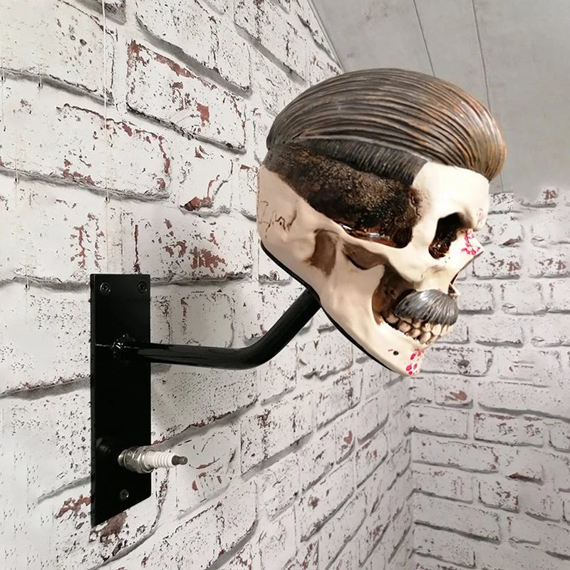 Motorcycle Helmet Skull Holder Helmet Storage Rack Wall Mount Hat Rack Resin For Coats, Caps, Baseballs And Rugby Helmet