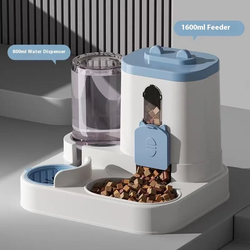 2-in-1 Integrated Fully Automatic Water & Food Dispenser