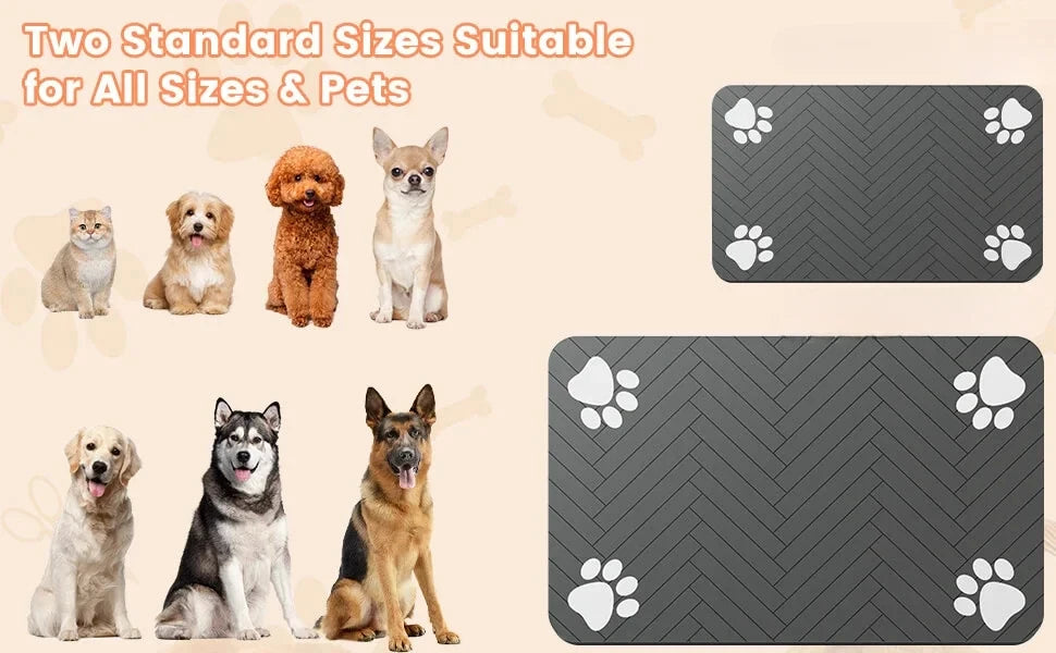 Pet Feeding Mat – Non-Spill, Non-Slip Waterproof Silicone Placemat for Cats & Dogs