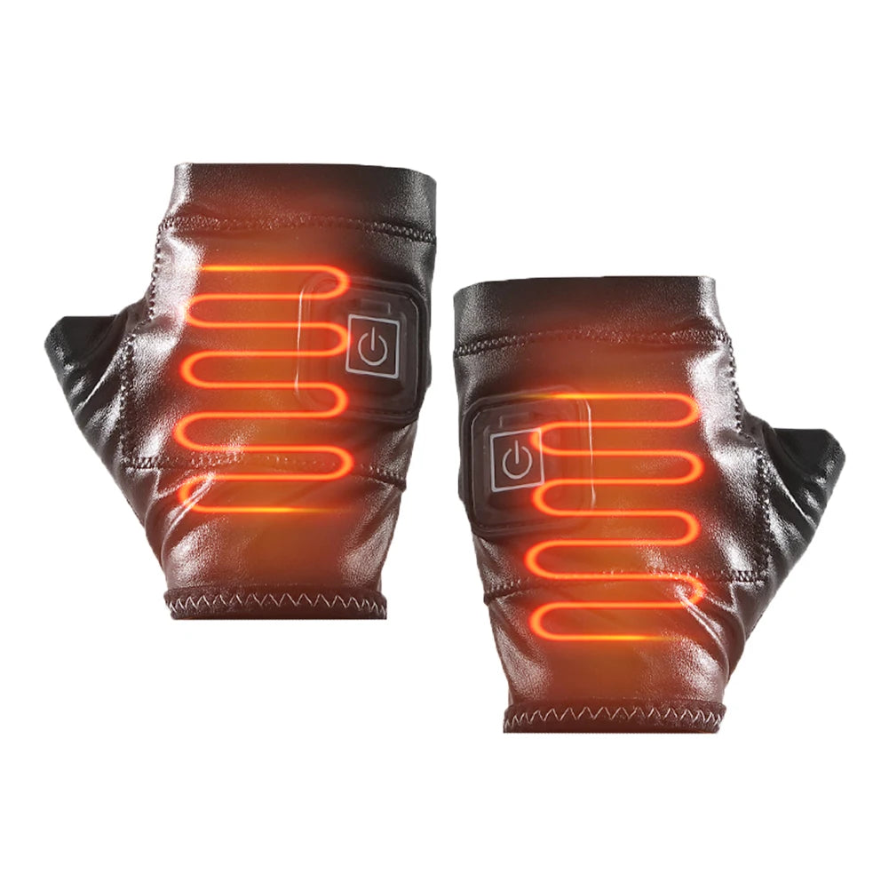 Self-Heating Electric Gloves Winter Hand Warmer Temperature Control USB Rechargeable Heated Gloves Outdoor Riding Thermal Gloves