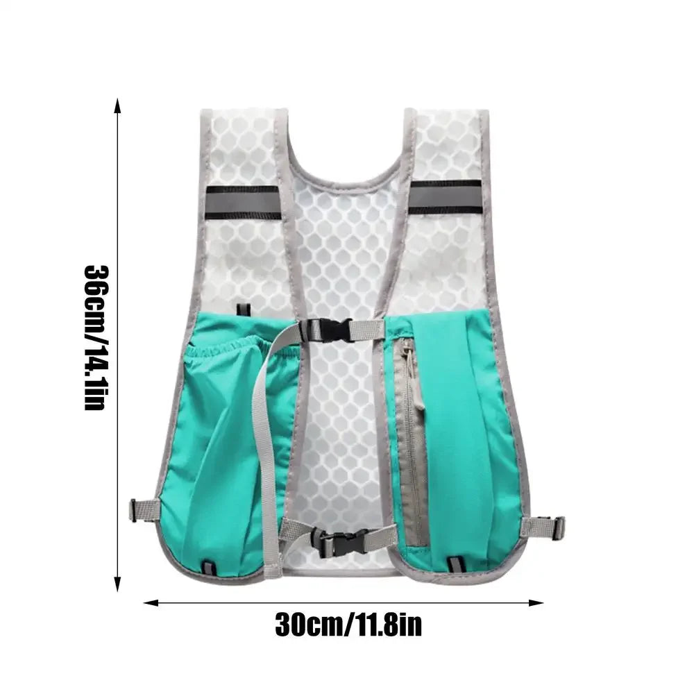 Running Vest Reflective Hydration Water Chest Pack Lightweight Running Water Bottle Storage Vest With Phone Holder Cycling Vest