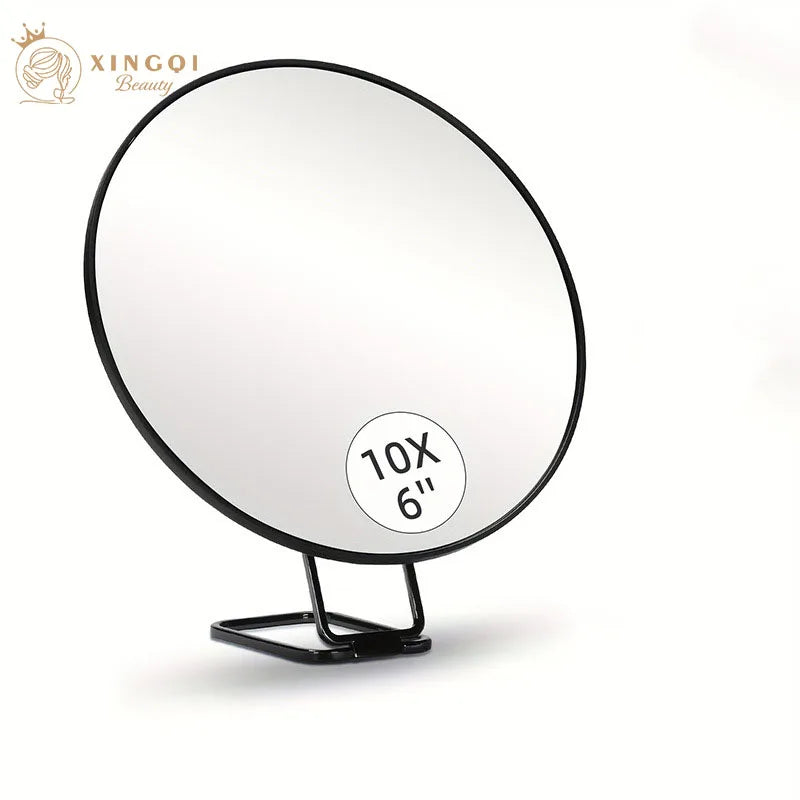 6" Round Make Up Mirror magnifying 10x 20x 30x Times With Suction Cups For Bathroom Mirror With 360 Stand