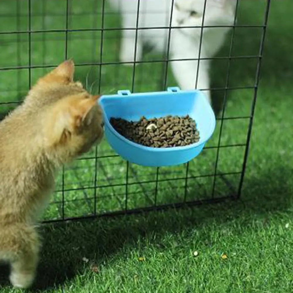 Large Capacity Plastic Pet Food & Water Feeder – Removable, Washable Hanging Drinking Fountain for Small Pets