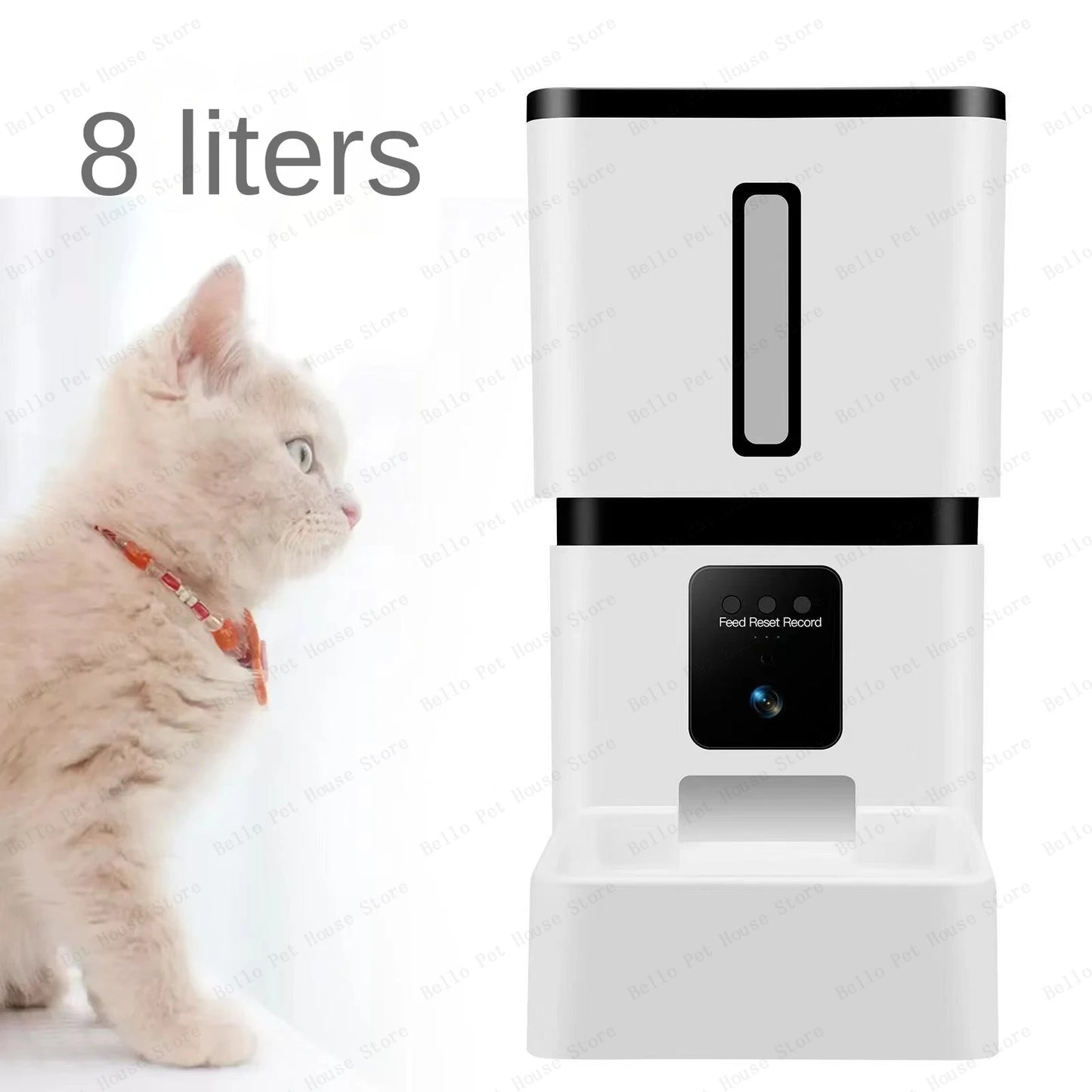 Intelligent Pet Feeder Timing and Quantitative Automatic Pet Feeder 7.5L Large Capacity Video Surveillance Available