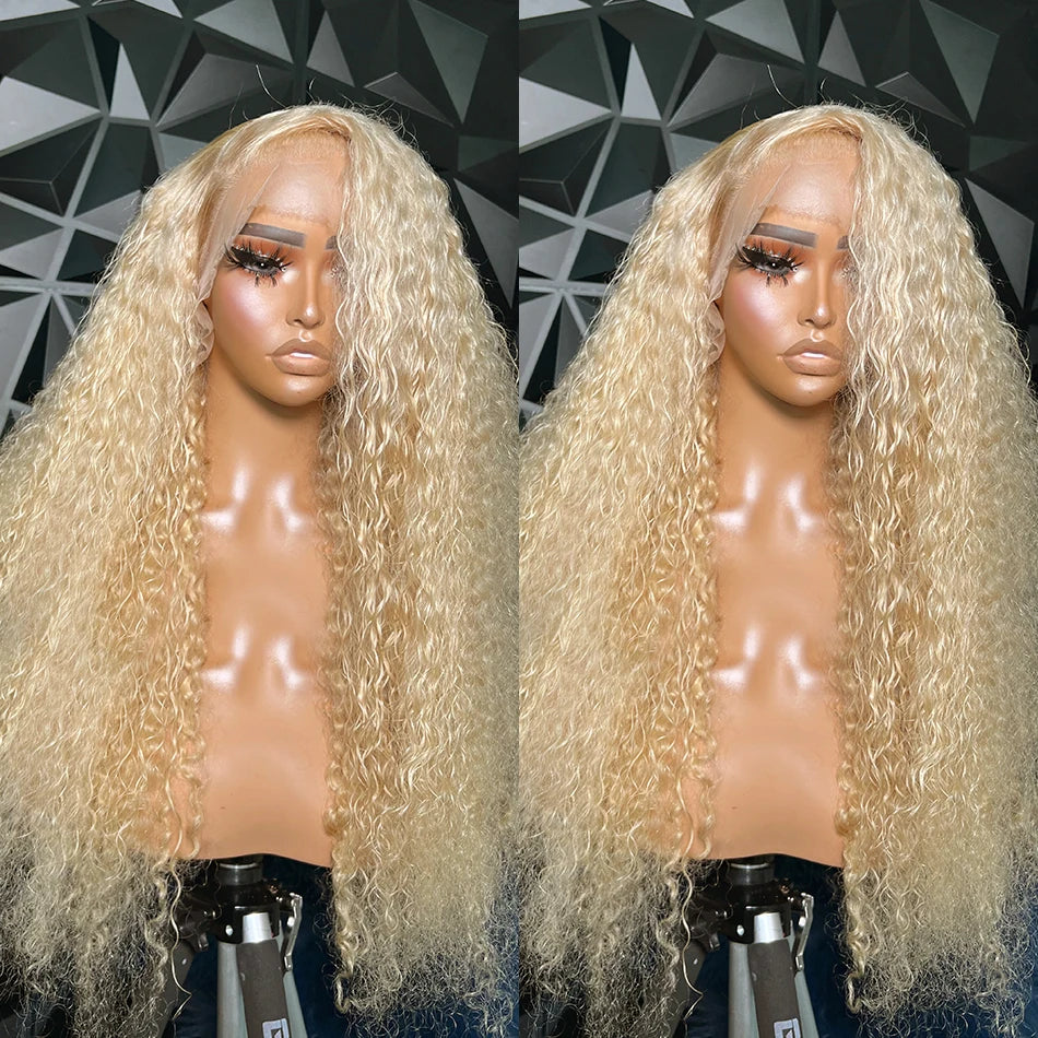 Silkwave 613 Honey Blonde Color 13x6 HD Lace Frontal Wig Human Hair Curly Wig Deep Wave 13x4 Lace Front Human Hair Wig For Women