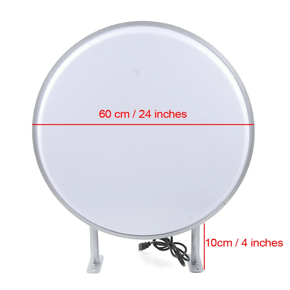 LED Round Light Box Sign, 10000K, Dual-Sided Display, Easy Installation, Energy-saving
