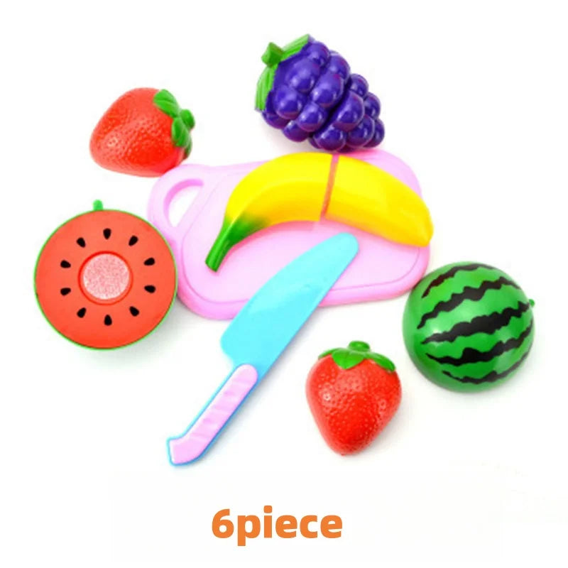 Children Toys Cutting Fruits and Vegetables Set for Kids Pretend Play Simulation Kitchen Toy Montessori Baby Toys for Girls Boys