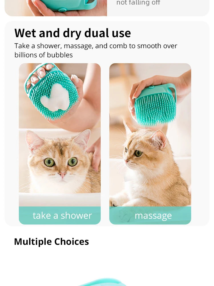 Pet Bathing Brush Soft Silicone Massager
