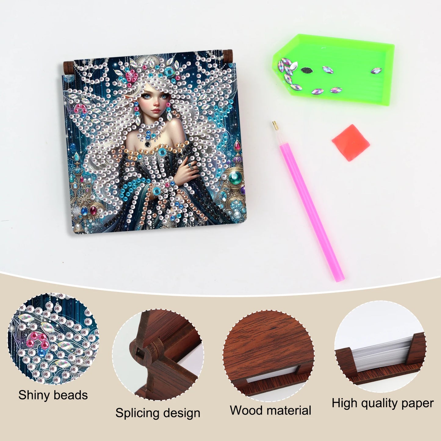 Special shaped Diamond Art Painting Sticky Note Box kits,Animal Fairy partial Diamond Art note box for Home Office decorate Gift