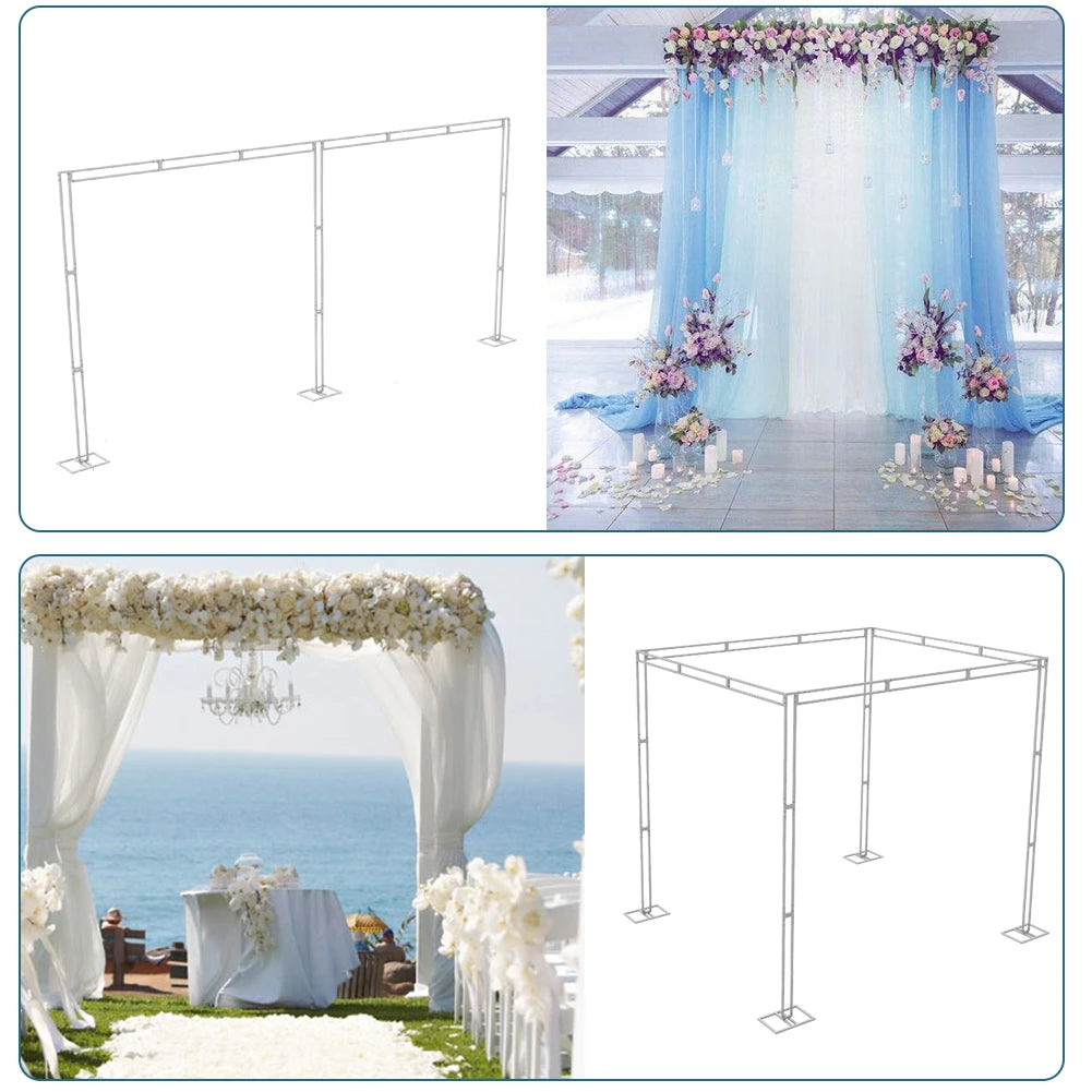 3M x 3M Wedding Backdrop Stand Canopy Frame Adjustable Awning Stand Kit