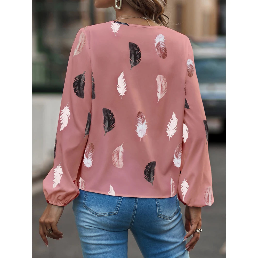 Feather Pattern Blouse